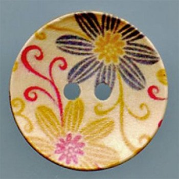 WDP-0015 Hand Painted Wood Button