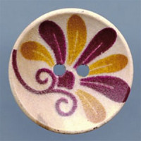 WDP-0018  Hand Painted Wood Button