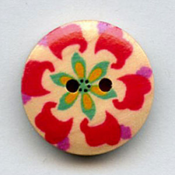 WDP-0046 Hand Painted Wood Button