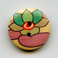 WDP-0047 Hand Painted Wood Button