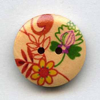 WDP-0049 Hand Painted Wood Button