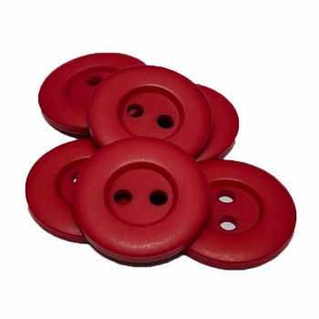 BB-104D Matte Red 2-Hole Button, 3/4"- Priced by the Dozen or 100 pieces