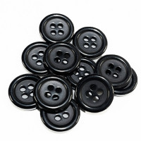 BB-501-D Black  Fashion Button - Priced Per Dozen,  3 Sizes