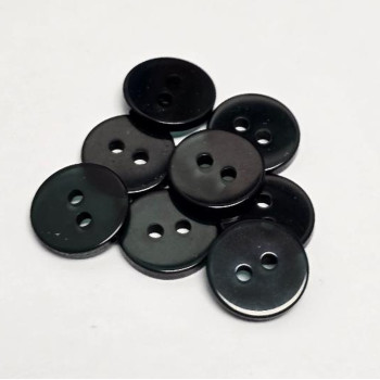 BC-05-D 2-Hole Black Stay Button, 1/2" Priced by the Dozen
