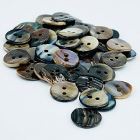LBM-111G - Light Brown Mussel Shell, 5/8" - Sold in lots of 72 pcs.