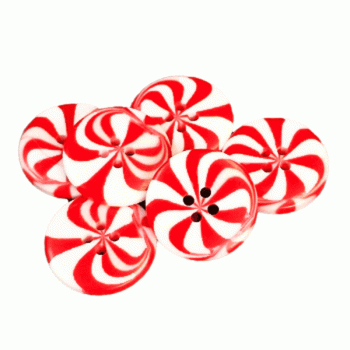 CH-2025 Christmas Candy Cane Buttons, 7/8" - Set of 6 CH-2025 Christmas Candy Cane Buttons, 7/8" - Set of 6