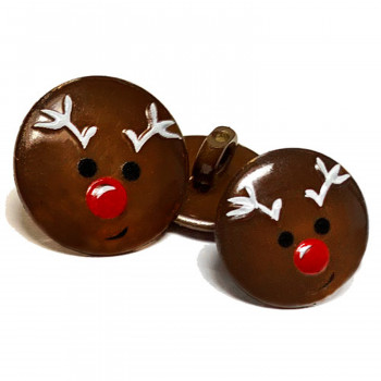 CH-2817 Christmas Reindeer Button - 2 Sizes