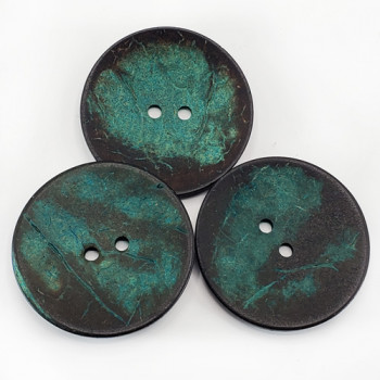 CO-28 XL - Extra Large, Teal Coconut Button, 2-1/2"