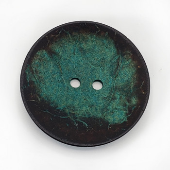 CO-28 XL - Extra Large, Teal Coconut Button, 2-1/2"