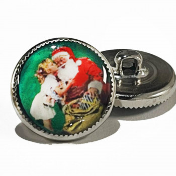 EPX312 Santa Claus Button 3/4"