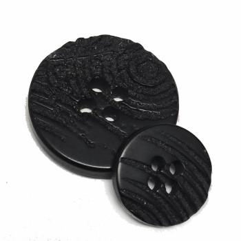 H-1291-Weathered Look Black Button, 2 Sizes  Priced by the Dozen