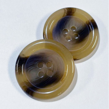 HN-4052 - Large, Brown and Tan Overcoat Button, 1-3/16"