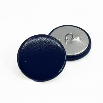 L-10453  Navy Patent Leather Covered Button, 7/8"