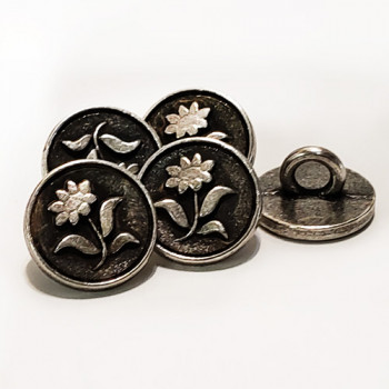 M-1276-D Metal Flower Button Priced By the Dozen. M-1276-D Metal Flower Button Priced By the Dozen.