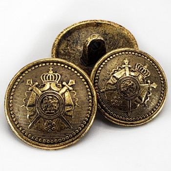 M-9192 Antique Gold Crest Button