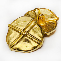 M-053-Gold Metal Fashion Button, 3 Sizes