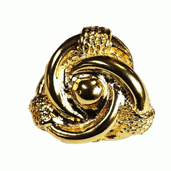 M-054-Gold Metal Fashion Button, 1-1/4 inch