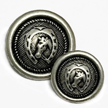 M-1420 Horseshoe Metal Button, 2 Sizes