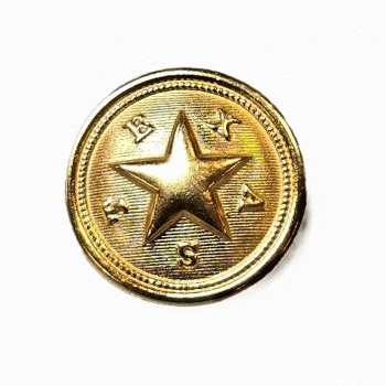 M-1920T  Gold State of Texas Star Buttons, 5/8" ,  7/8" 