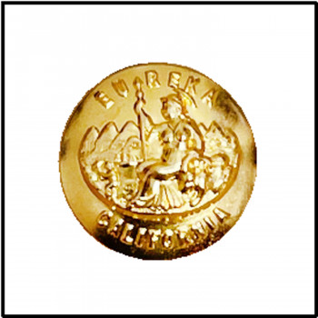 M-1922SET-Set of Gold California State Seal Button, 2 Sizes 