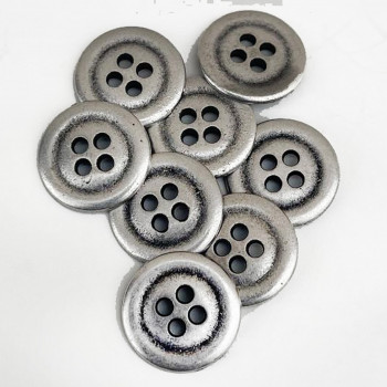 M-1961-D -Silver Button, 5/8" - Priced per Dozen 