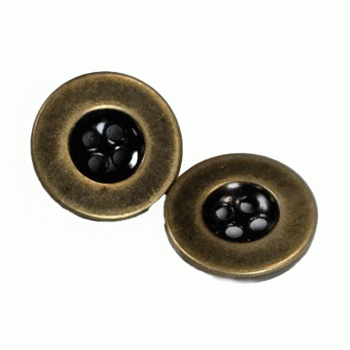 M-1998A Metal 4-Hole Button, 13/16" - Priced per Dozen M-1998A Metal 4-Hole Button, 13/16" - Priced per Dozen