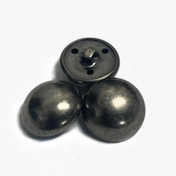 M-7242 Hi-Domed, Dark Antique Silver Metal Button, 2 sizes - Sold by the Dozen