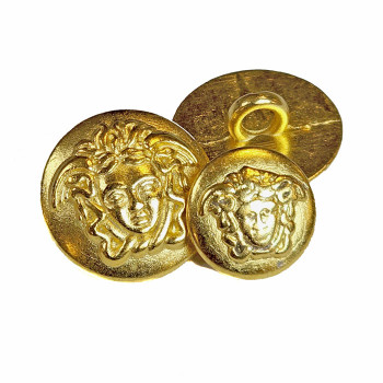 M-7909G Gold Metal Fashion Button, 2 Sizes