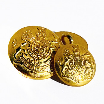 M-816 Satin Gold Blazer Button - 2 Sizes M-816 Satin Gold Blazer Button - 2 Sizes