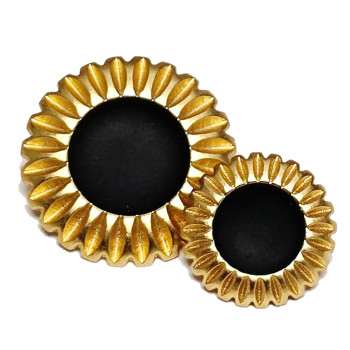 M-826BK - Gold and Black Blazer Button, 2 Sizes