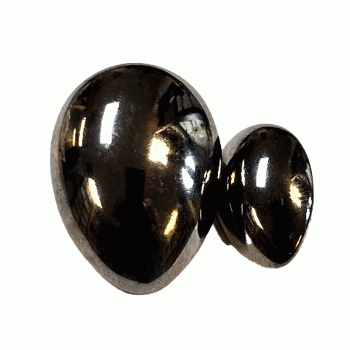 M-9184GM -  Gun Metal, Metal Oval Designer  2 Sizes