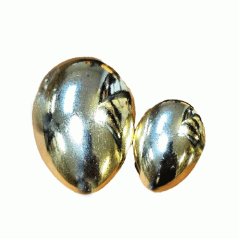 M-9184G -  Gold, Metal Oval Designer  2 Sizes
