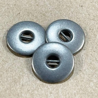 M-9885 Metal Donut Button in Pewter Finish, 5/8" - Priced by the Dozen