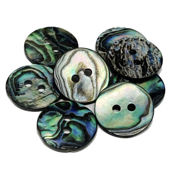 MA-1139 Natural Abalone Button, 5 Sizes