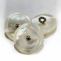 MP-0041 - Vintage, White MOP Shank Button, 3/4"