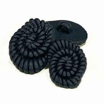 NV-1308 Black Rope Knot Fashion Button, 2 Sizes   