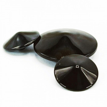 NV-1406 -  Black Shank Button, 3 Sizes