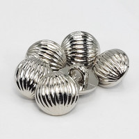 NVP-275-Bright Silver Fashion Button, 13mm - Sold by the Dozen or Gross