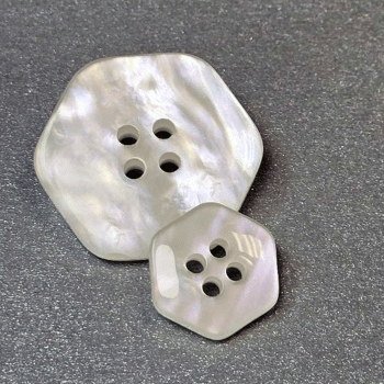 P-0315 - White Mother-of-Pearl Look Fashion Button, 4 Sizes - Sold by the Dozen P-0315 - White Mother-of-Pearl Look Fashion Button, 4 Sizes - Sold by the Dozen
