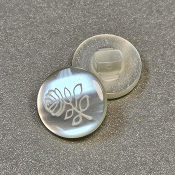 P-1223-Pearly Flower Button, 5/8"  Priced Per Dozen