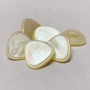 P-1226 - Pearly, Triangle-Shape Blouse Button, 2 Sizes - Priced Per Dozen
