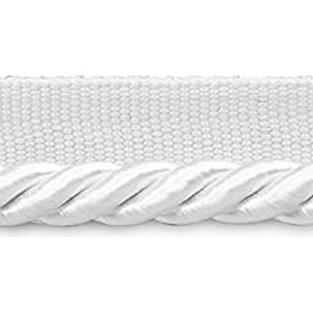P-59659 White Cord Piping Trim Lip,  3/8"  - Sold By The Yard