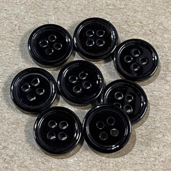 RSB-17 Black River Shell Shirt Button, 11.5mm - Priced Per Dozen