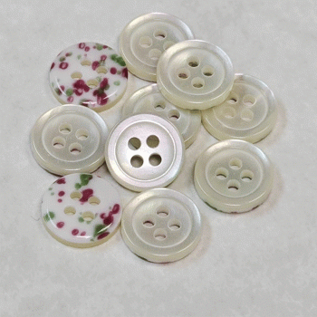 SB-019 - Mother of Pearl Look Shirt Button - 3 sizes, Priced per Dozen