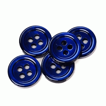 SB-020N -Navy Blue Mother of Pearl Look Shirt Button - 2 sizes, Priced per Dozen