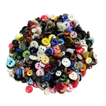 M-12 Shell Mix - Vintage. Petite Mother-of-Pearl Buttons in 12+ Colors  - 6 ounces, Approx 400 buttons