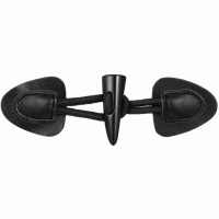 TG-1001  Frog Attachment with Black Toggle and Black Leather Tabs,  5-1/2"