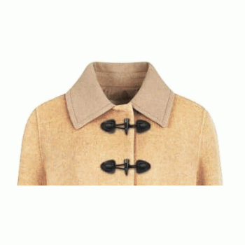 TG-1001  Frog Attachment with Black Toggle and Black Leather Tabs,  5-1/2"