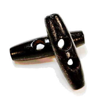 TG-109  Dark Brown Wood Toggle, 40mm X 12mm