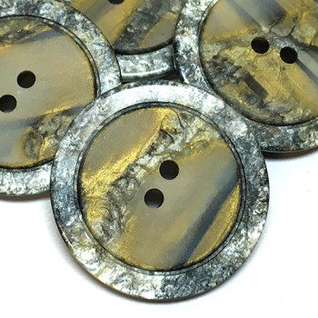 1187-A  2-Hole, Grey Marbled Button - 4 Sizes